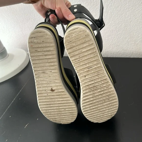 Steve Madden Macer Women's Cuffed Platform Sandals Black Multi size 8 - Picture 8 of 12